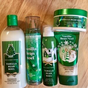 Bath & Body Works Vanilla Bean Noel Curated 5Piece Collection - Green and White